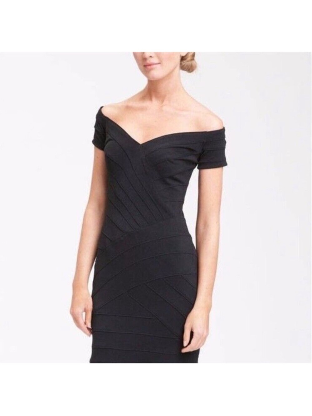 Tadashi Off-Shoulder off the shoulder bandage Bodycon stretchy Dress